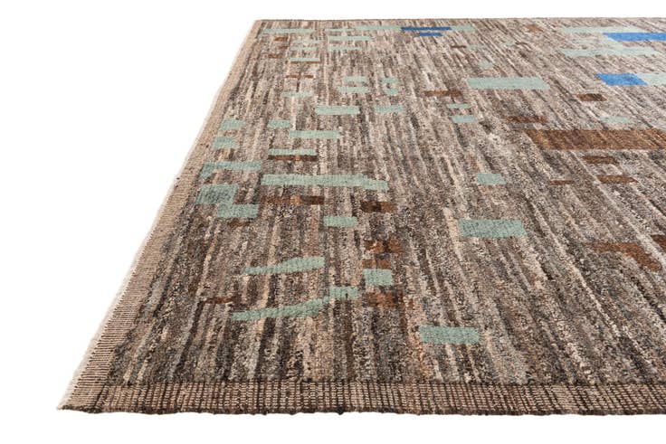 Detail image of 9' 3 x 12' 3 Hand Knotted Moroccan Wool Rug