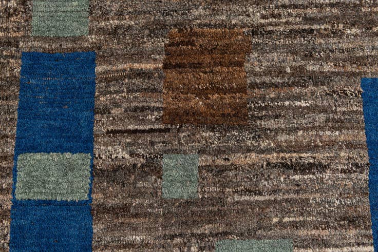 Detail image of 9' 3 x 12' 3 Hand Knotted Moroccan Wool Rug