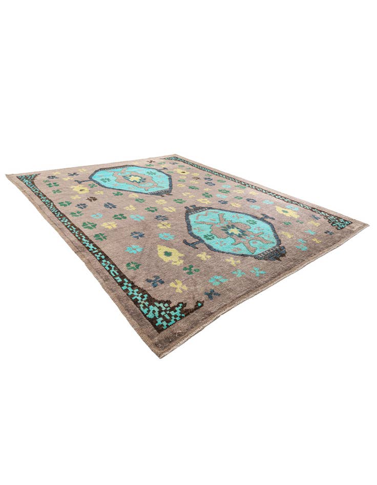 Detail image of 9' 9 x 12'  Hand Knotted Moroccan Wool Rug