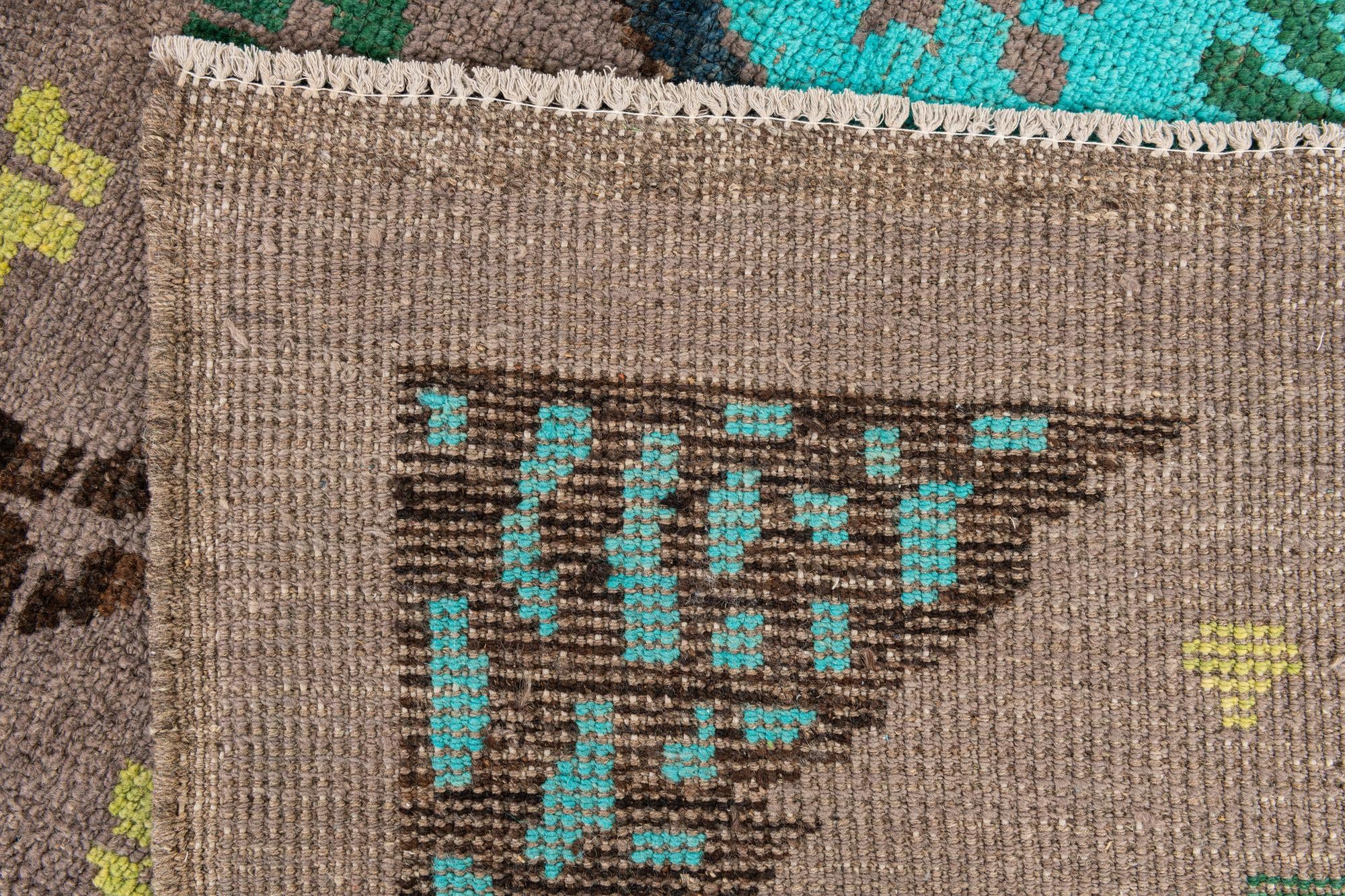 9' 9 x 12' Hand Knotted Moroccan Wool Rug