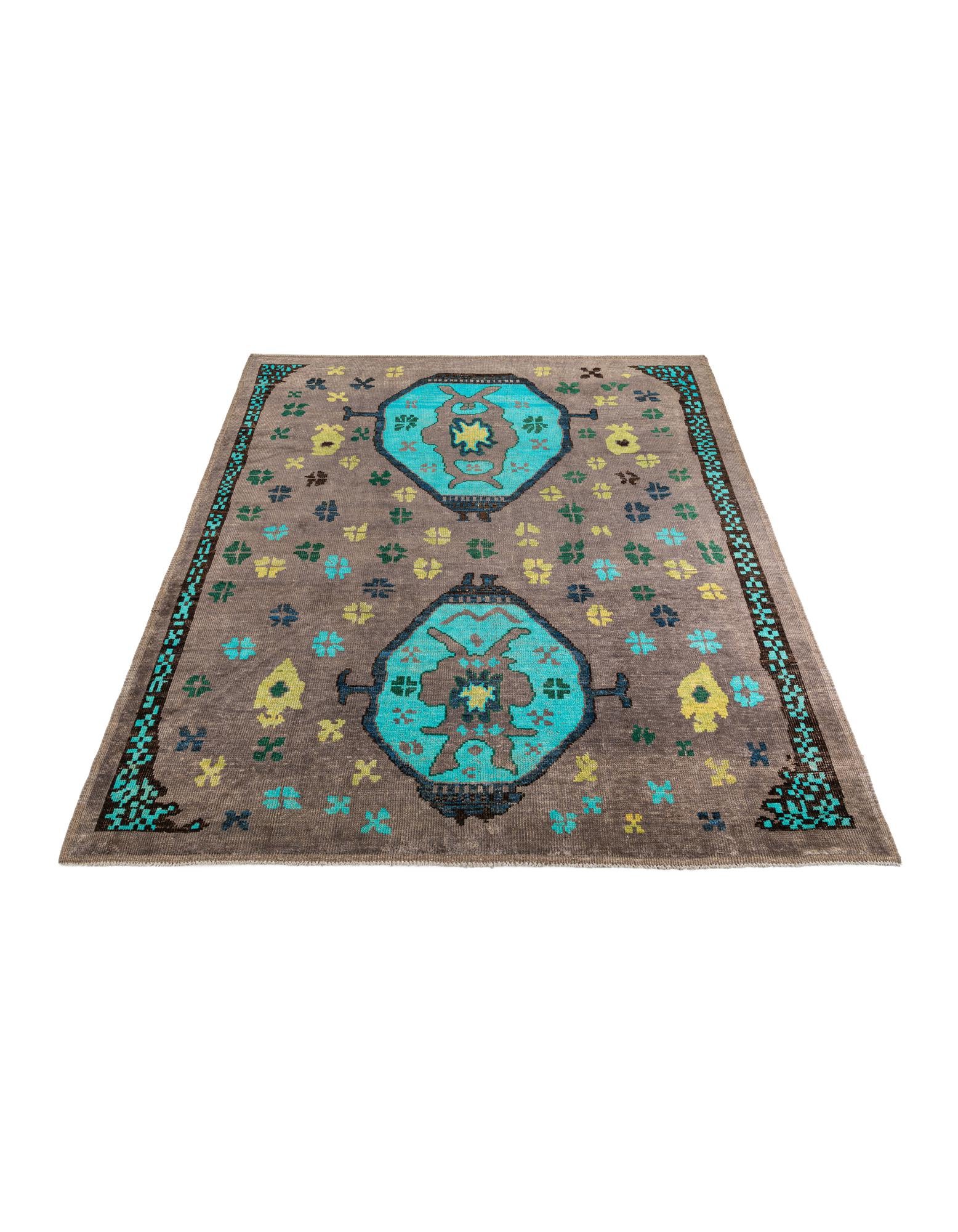 9' 9 x 12' Hand Knotted Moroccan Wool Rug