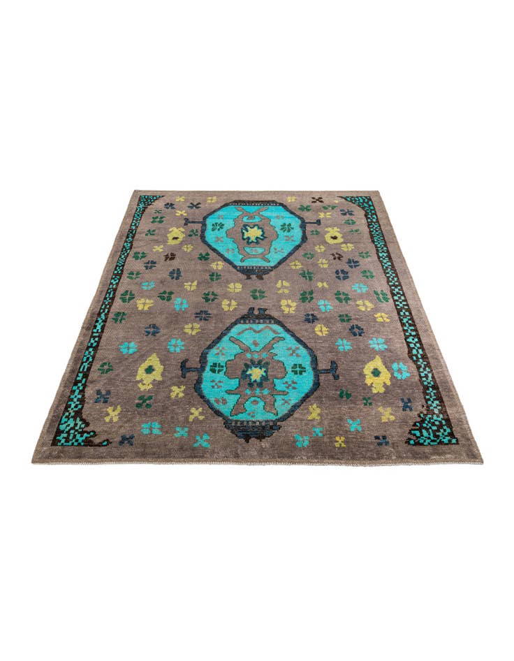 Detail image of 9' 9 x 12'  Hand Knotted Moroccan Wool Rug