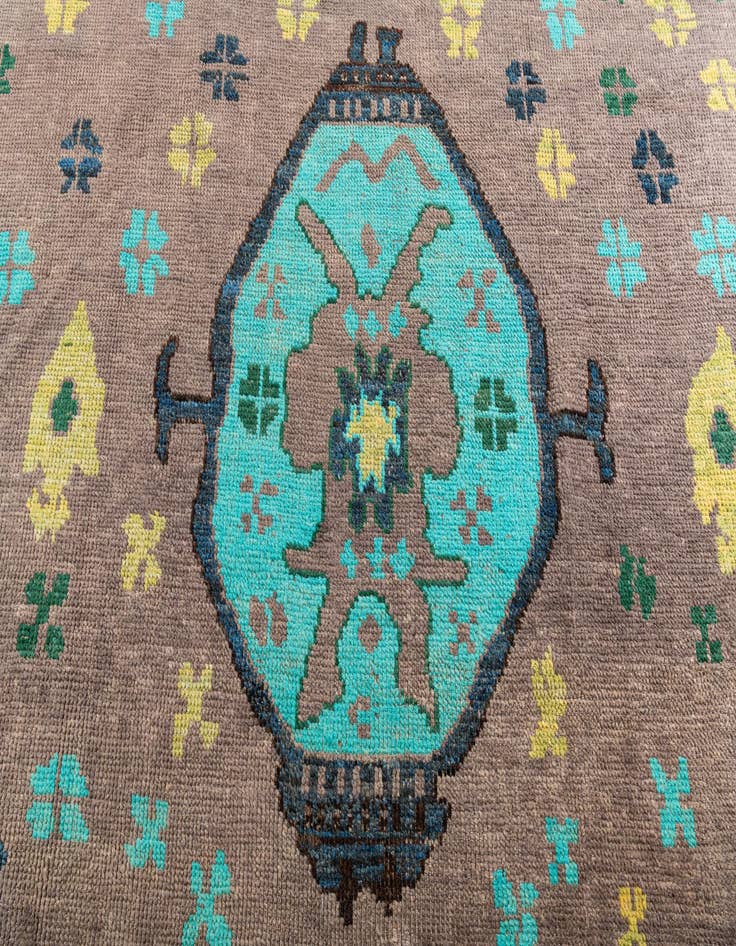 Detail image of 9' 9 x 12'  Hand Knotted Moroccan Wool Rug