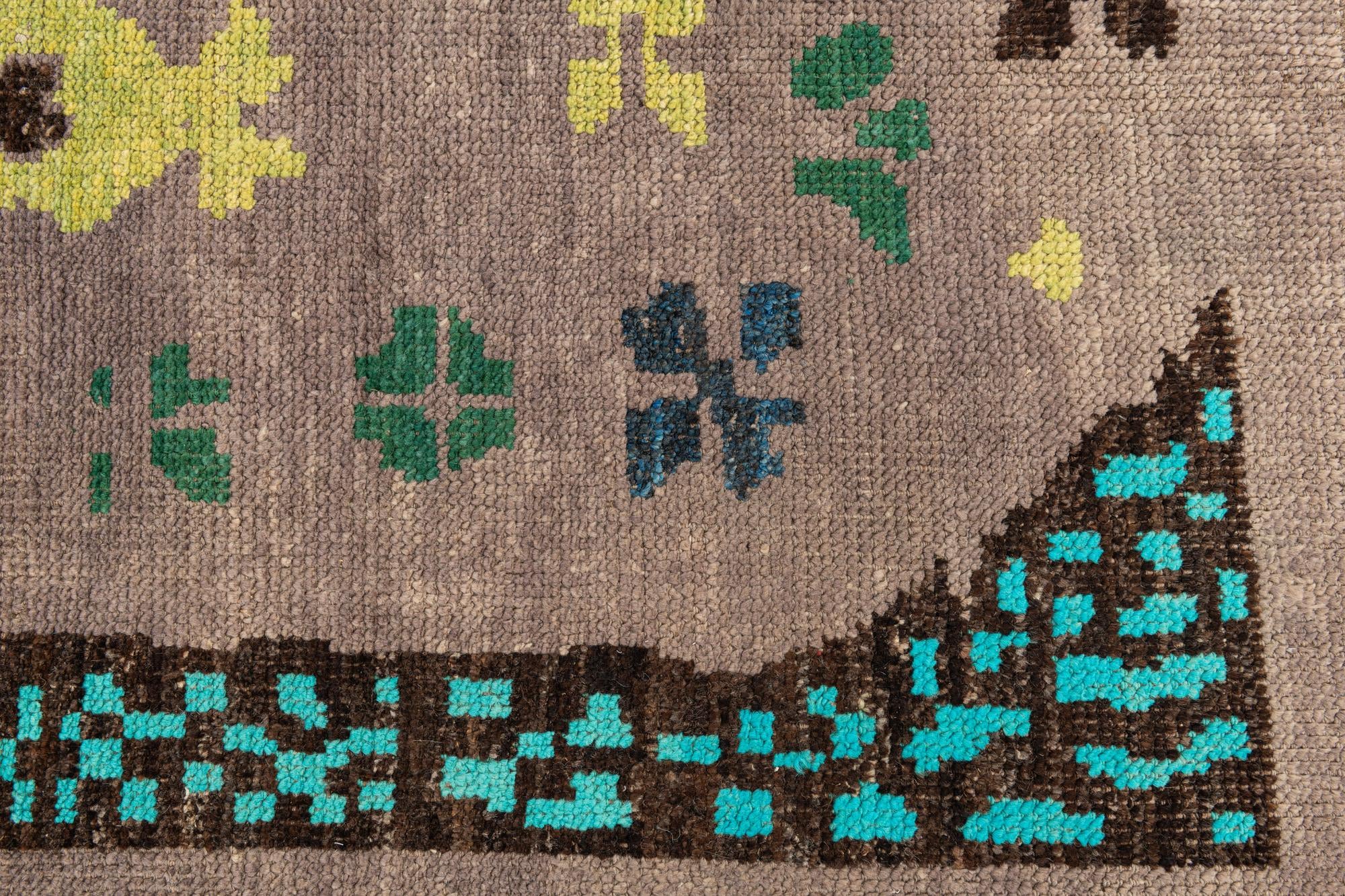 9' 9 x 12' Hand Knotted Moroccan Wool Rug