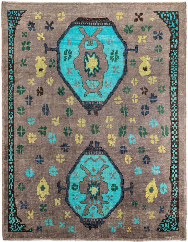 Detail image of 9' 9 x 12' Hand Knotted Moroccan Wool Rug