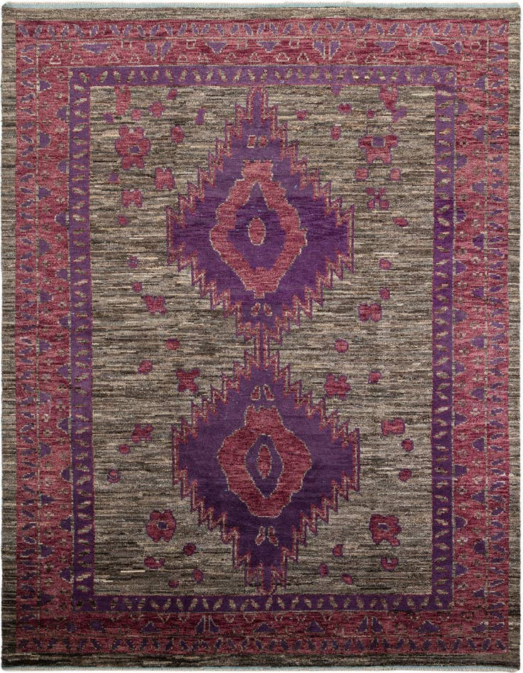 Detail image of 9' 5 x 14' 2 Hand Knotted Moroccan Wool Rug