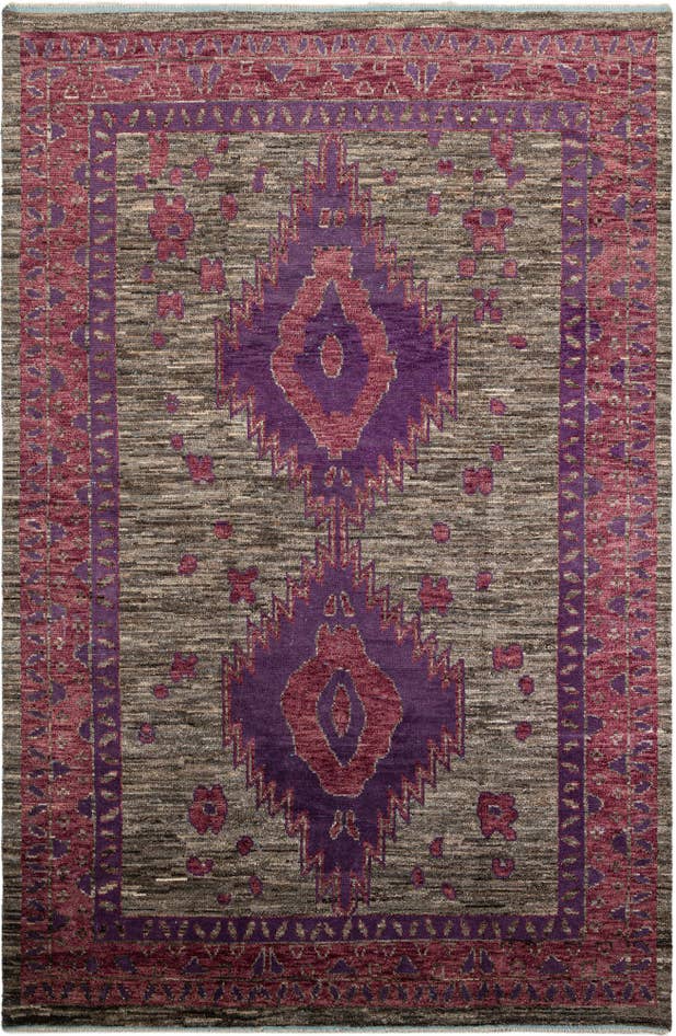 Detail image of 9' 5 x 14' 2 Hand Knotted Moroccan Wool Rug