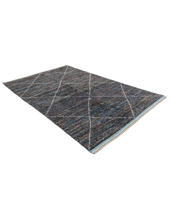 5' 10 x 9' 4 Hand Knotted Moroccan Wool Rug