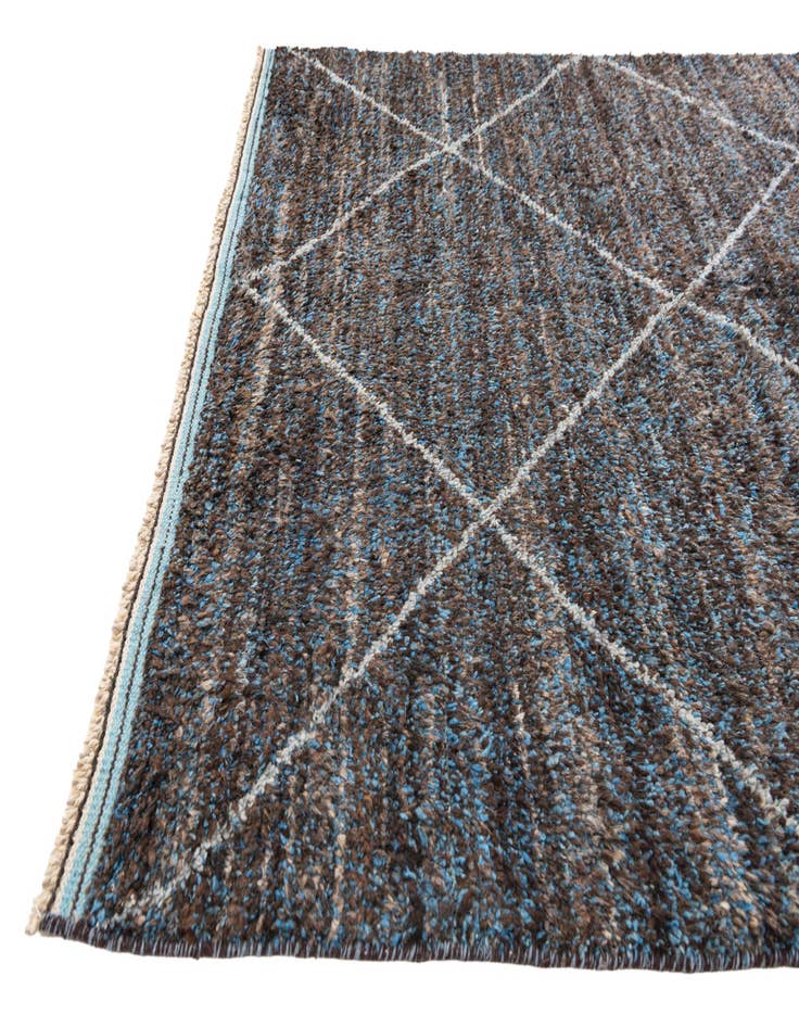 Detail image of 5' 10 x 9' 4  Hand Knotted Moroccan Wool Rug