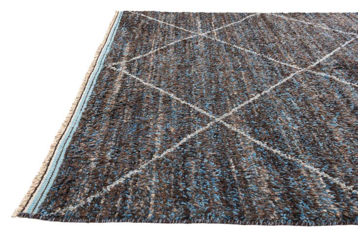 Detail image of 5' 10 x 9' 4 Hand Knotted Moroccan Wool Rug