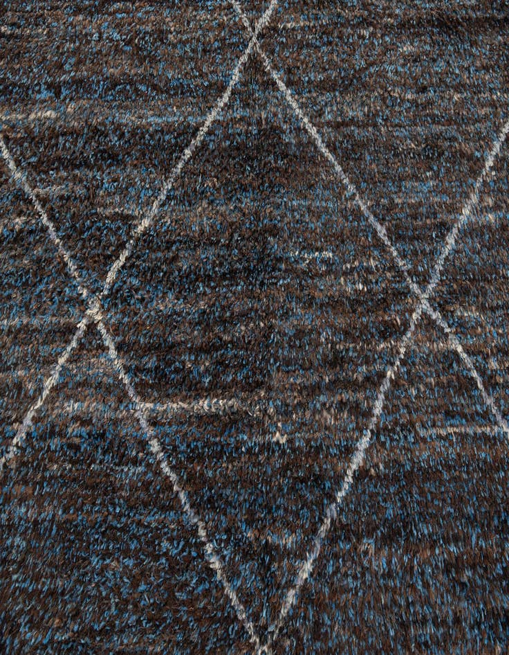 Detail image of 5' 10 x 9' 4  Hand Knotted Moroccan Wool Rug