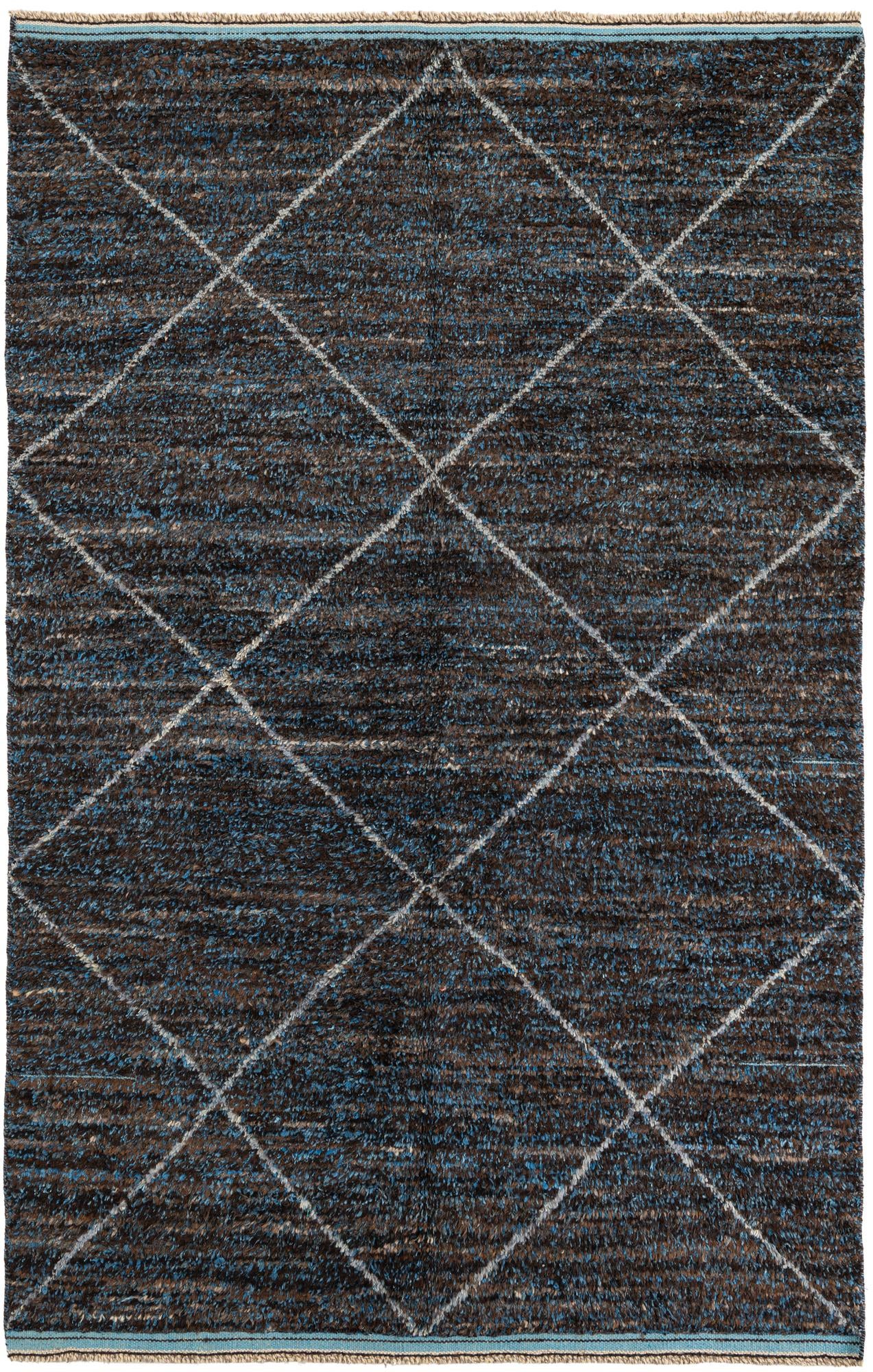 5' 10 x 9' 4 Hand Knotted Moroccan Wool Rug