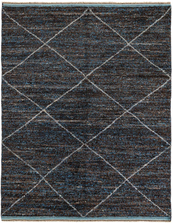 Detail image of 5' 10 x 9' 4 Hand Knotted Moroccan Wool Rug