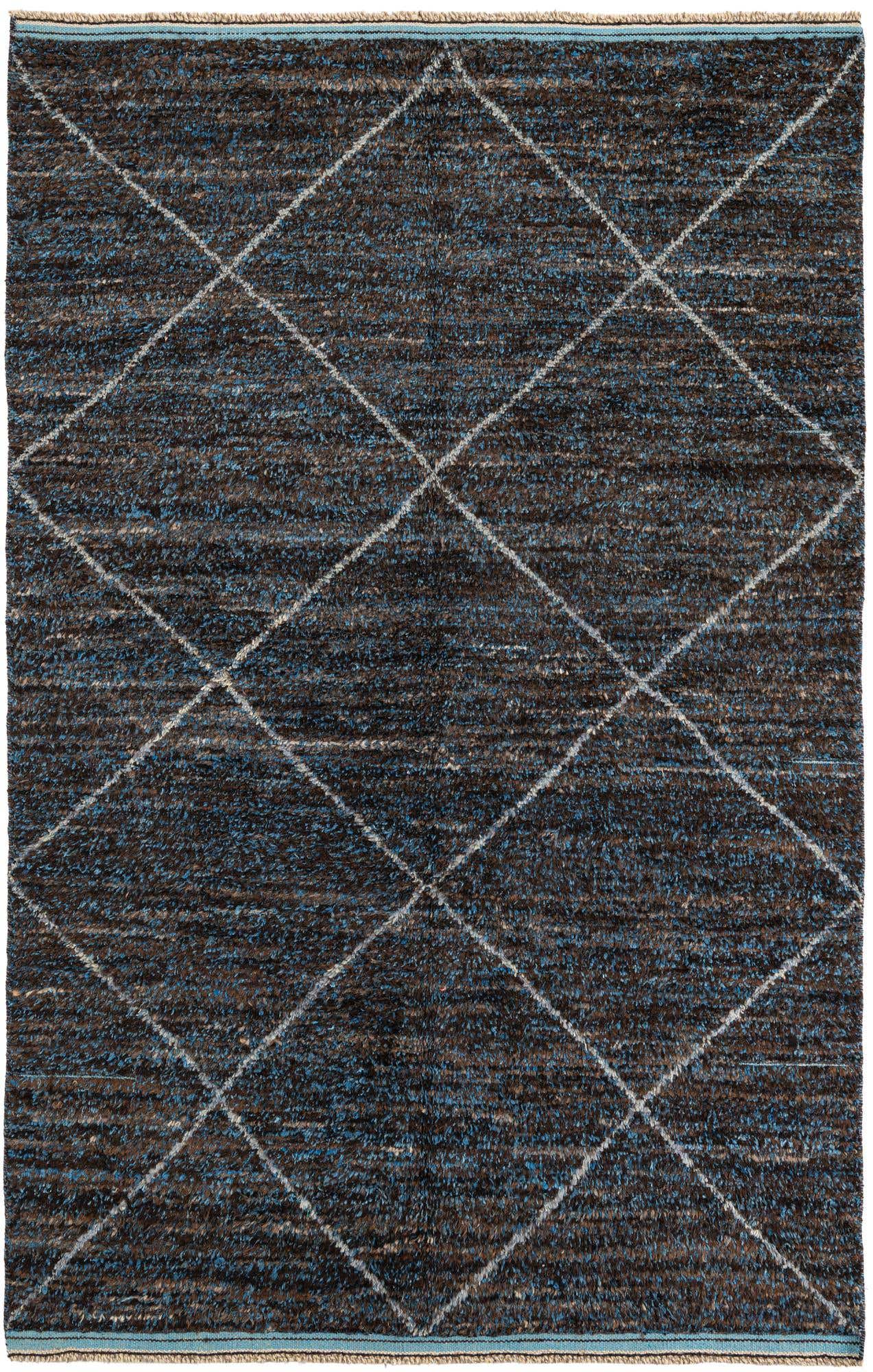 5' 10 x 9' 4 Hand Knotted Moroccan Wool Rug