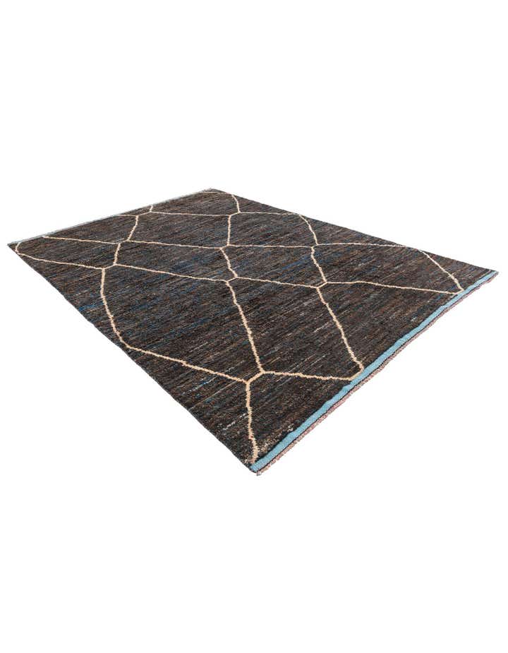 7' 7 x 10' 5 Hand Knotted Moroccan Wool Rug