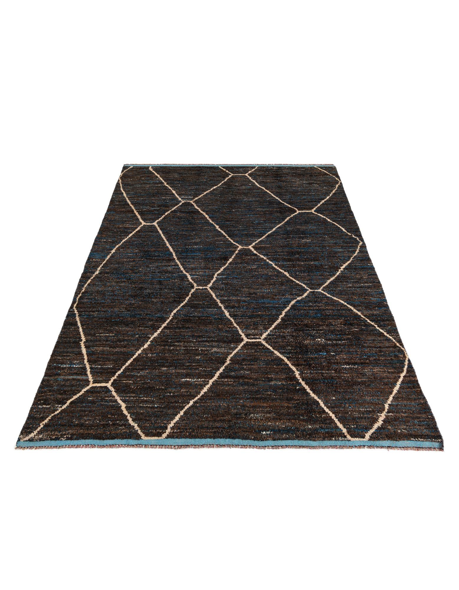 7' 7 x 10' 5 Hand Knotted Moroccan Wool Rug