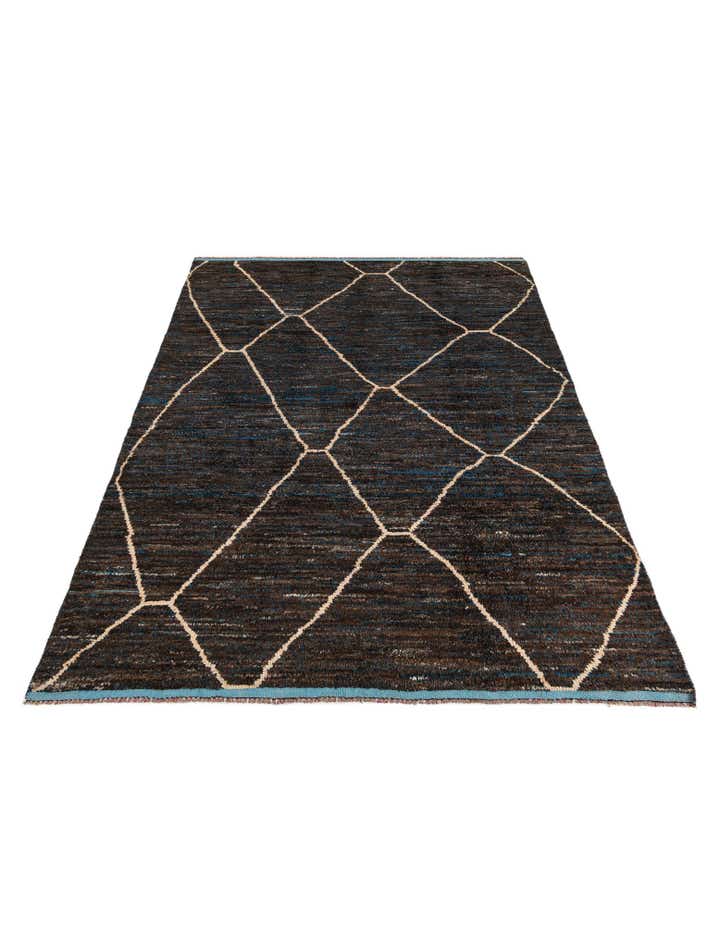 7' 7 x 10' 5 Hand Knotted Moroccan Wool Rug