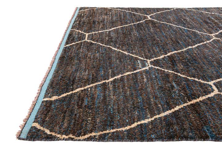 7' 7 x 10' 5 Hand Knotted Moroccan Wool Rug