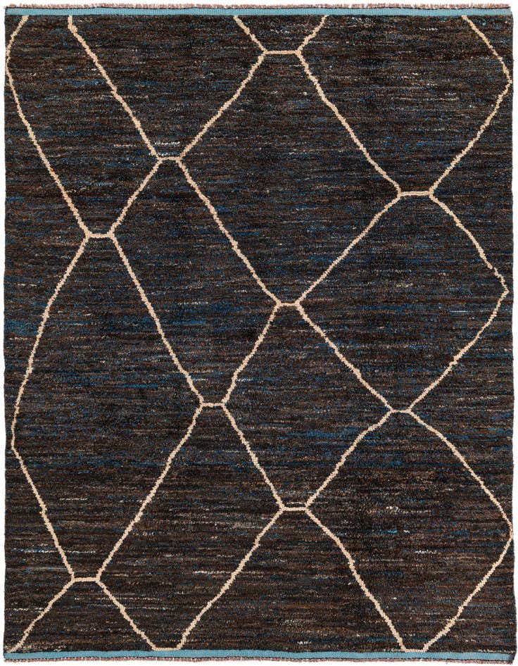 Detail image of 7' 7 x 10' 5 Hand Knotted Moroccan Wool Rug