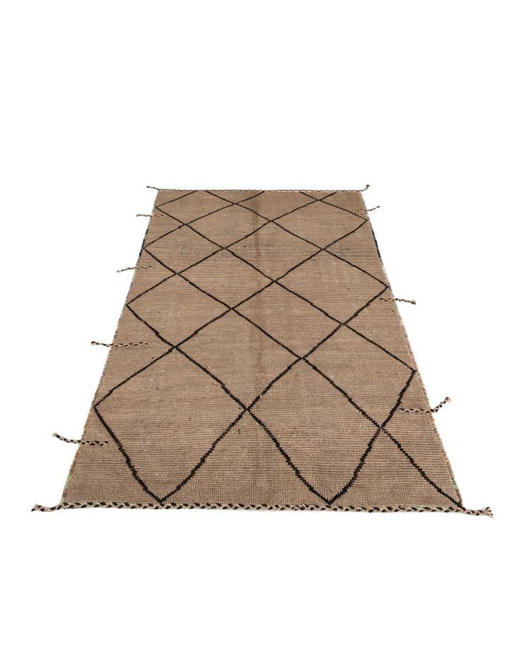 Detail image of 5' 2 x 8' 3 Hand Knotted Moroccan Wool Rug