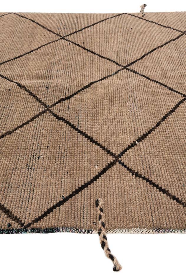 Detail image of 5' 2 x 8' 3 Hand Knotted Moroccan Wool Rug