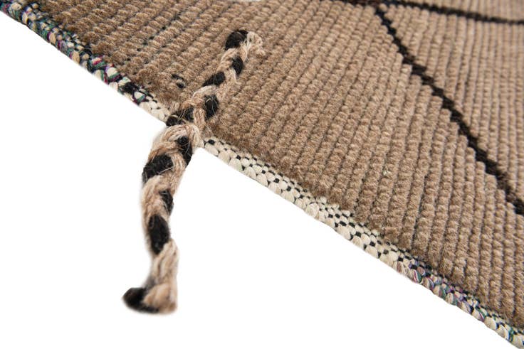 Detail image of 5' 2 x 8' 3 Hand Knotted Moroccan Wool Rug