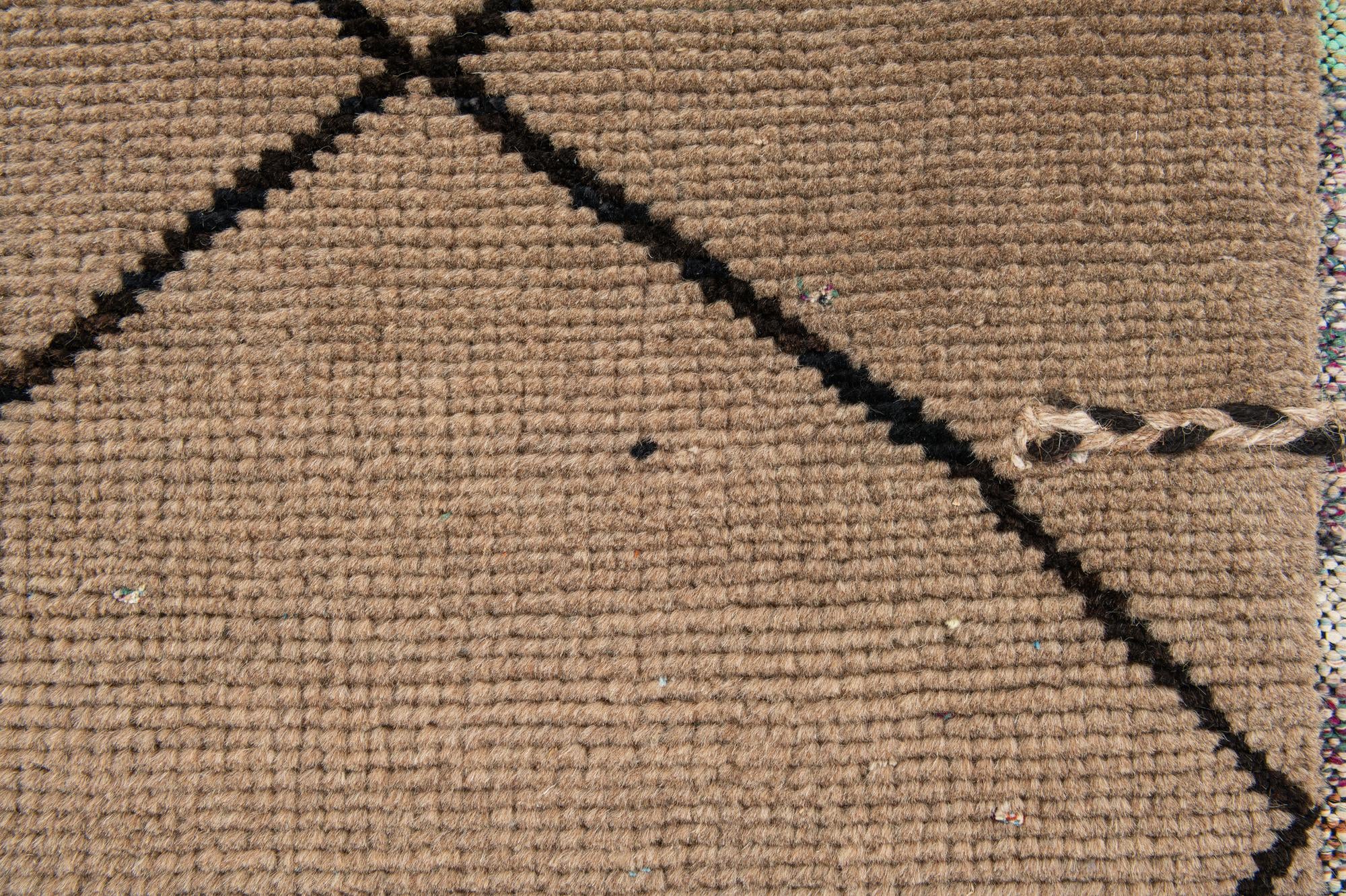 5' 2 x 8' 3 Hand Knotted Moroccan Wool Rug