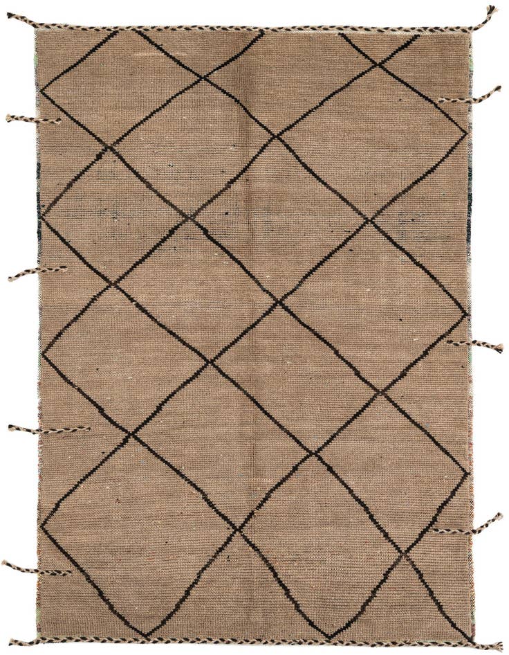 Detail image of 5' 2 x 8' 3 Hand Knotted Moroccan Wool Rug