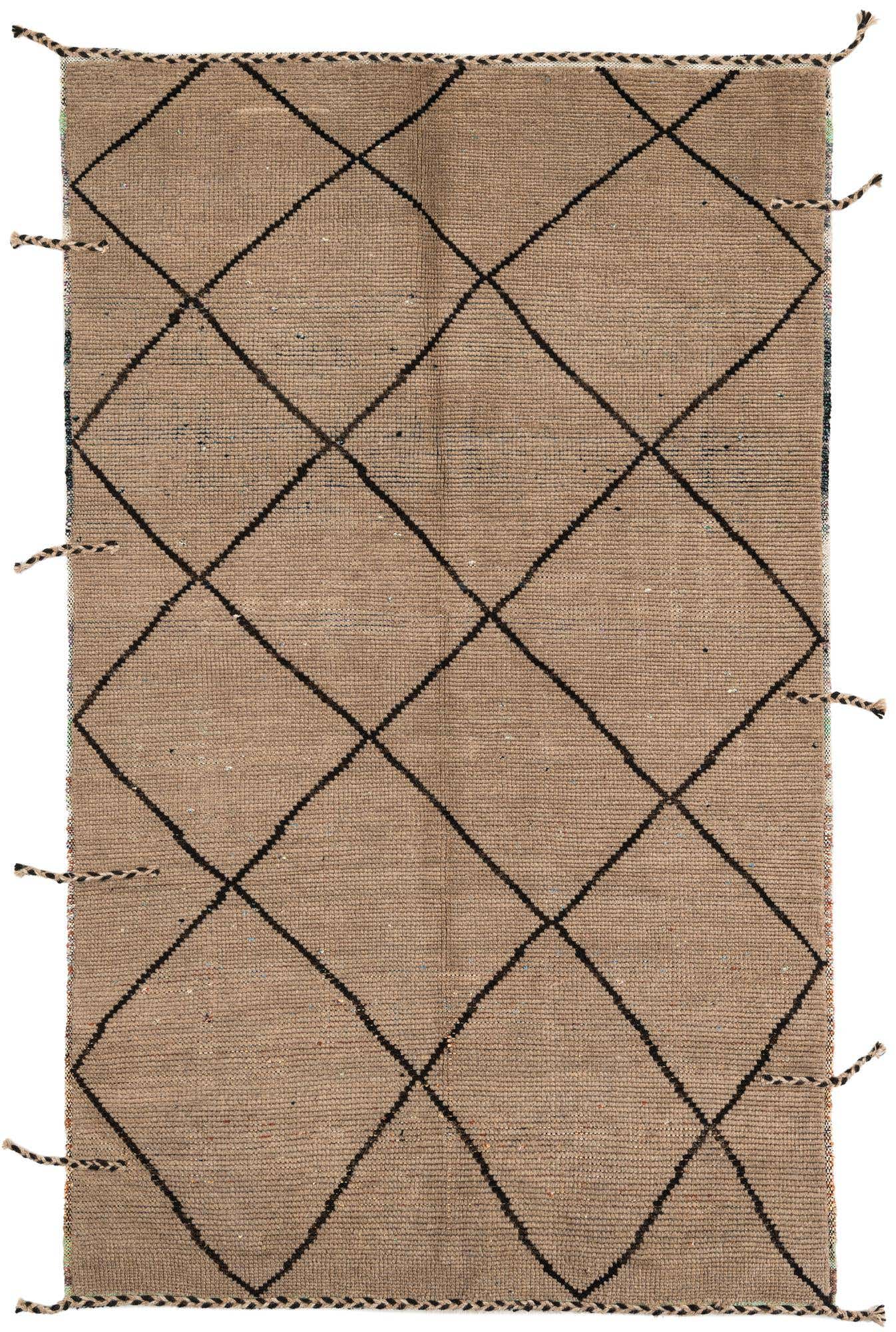 5' 2 x 8' 3 Hand Knotted Moroccan Wool Rug