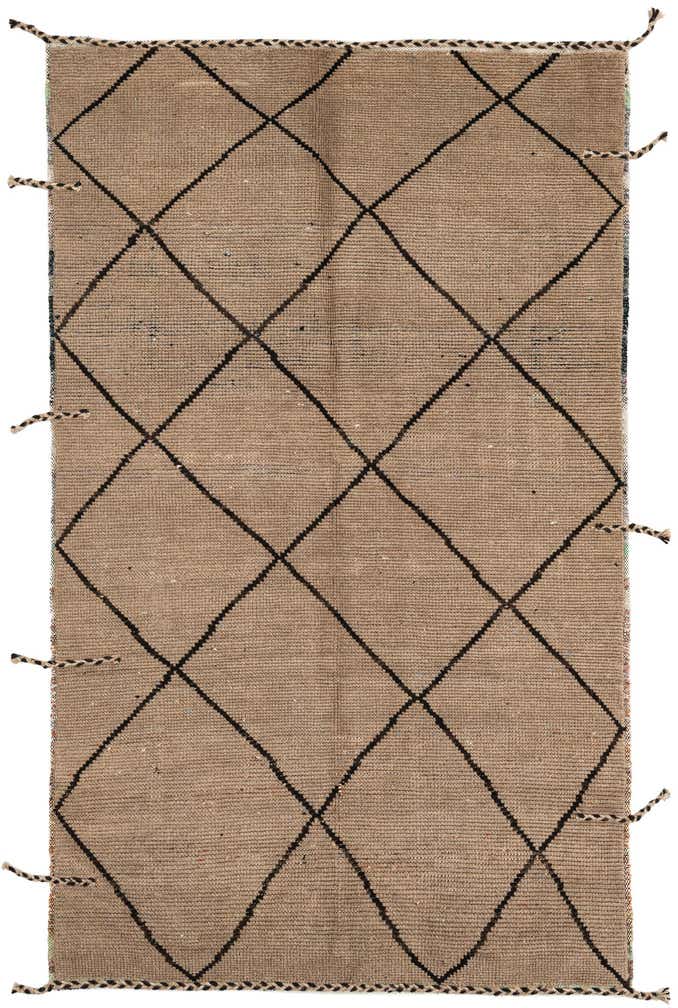 5' 2 x 8' 3 Hand Knotted Moroccan Wool Rug