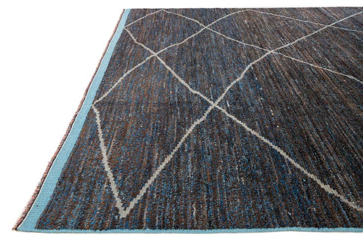 Detail image of 8' 8 x 12' 4 Hand Knotted Moroccan Wool Rug