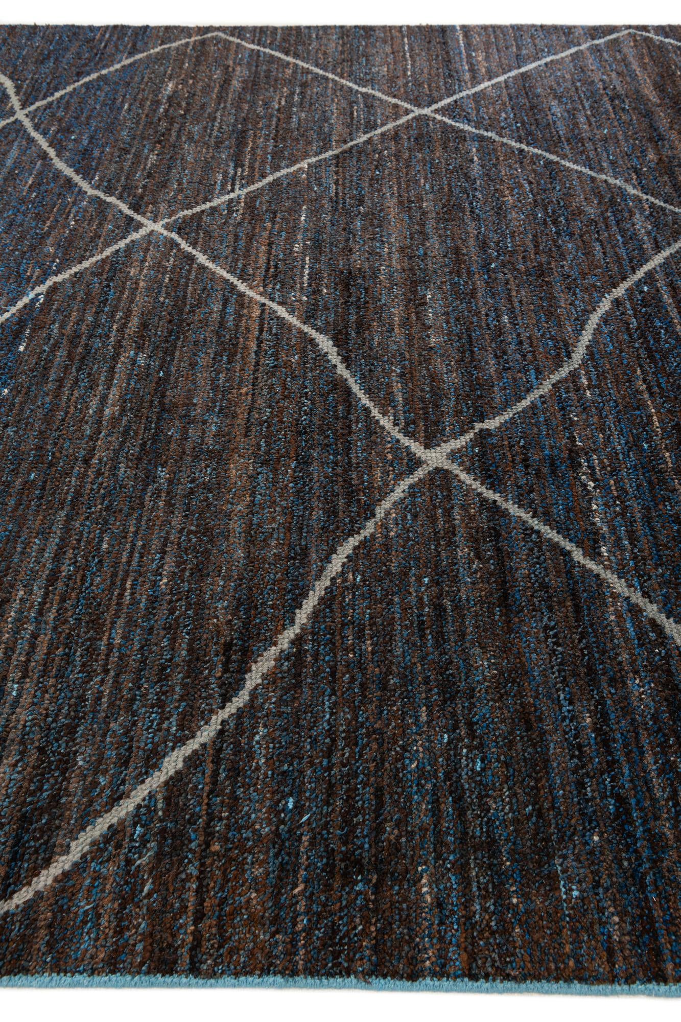 8' 8 x 12' 4 Hand Knotted Moroccan Wool Rug