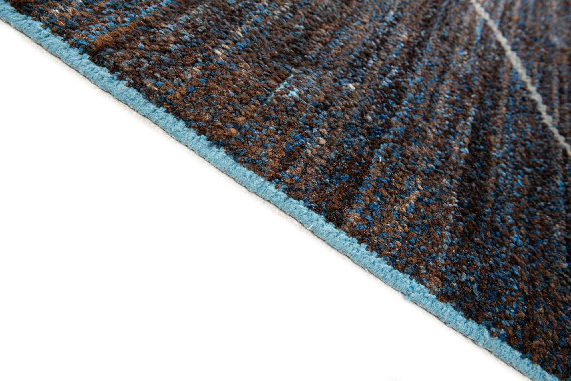 8' 8 x 12' 4 Hand Knotted Moroccan Wool Rug