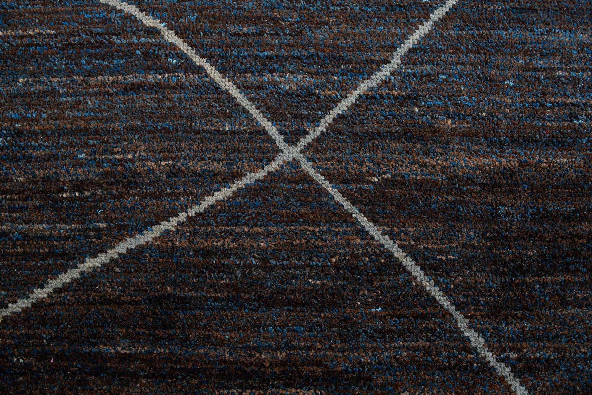 8' 8 x 12' 4 Hand Knotted Moroccan Wool Rug