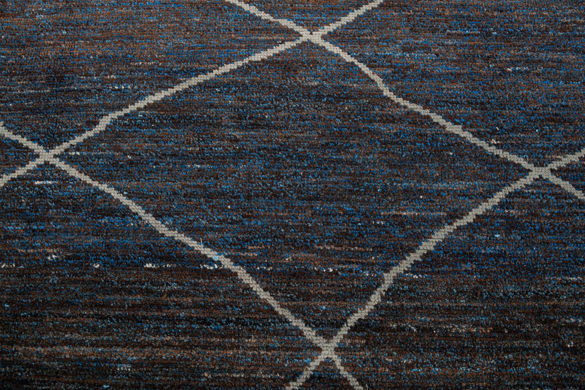 8' 8 x 12' 4 Hand Knotted Moroccan Wool Rug