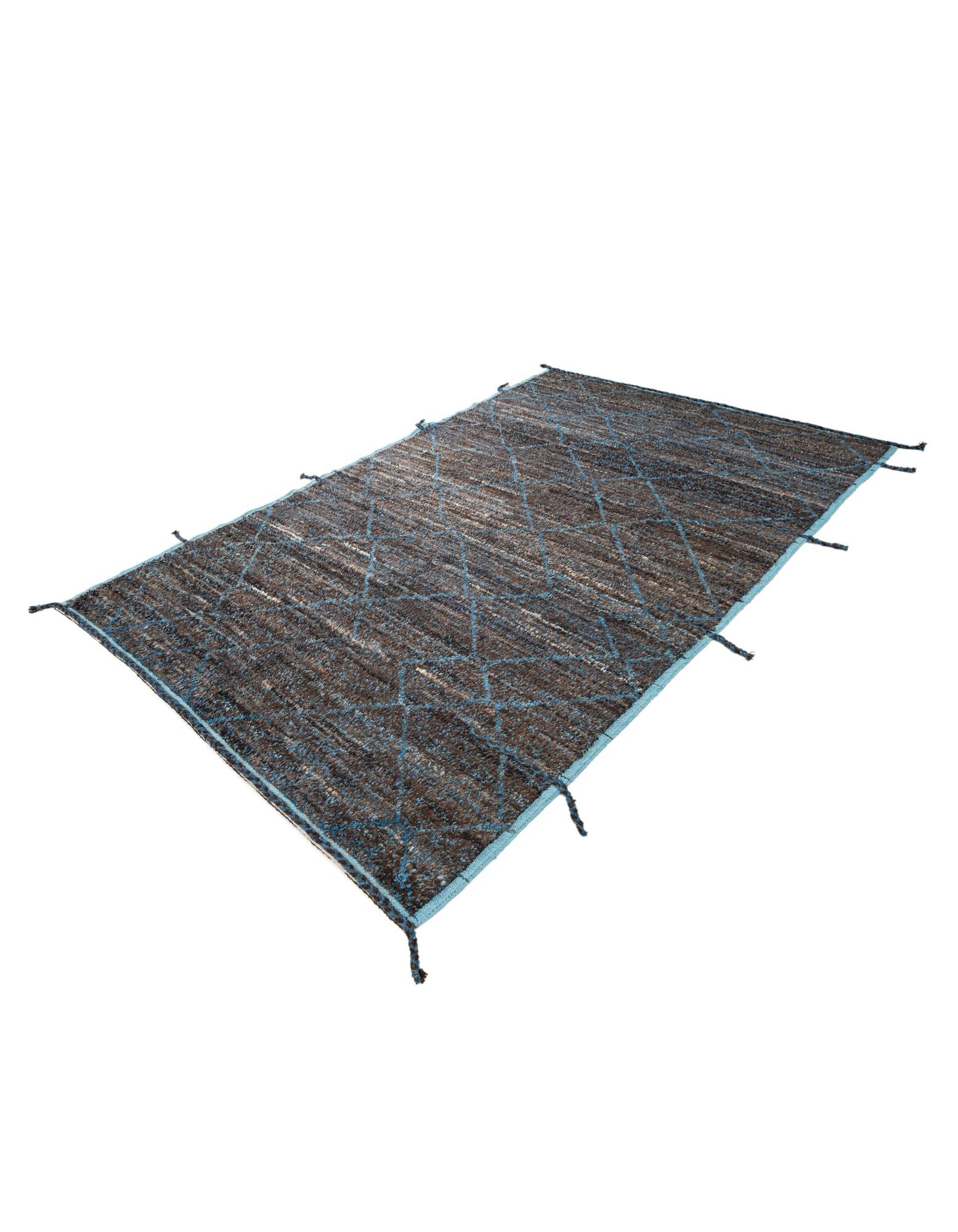 6' 2 x 9' 3 Hand Knotted Moroccan Wool Rug
