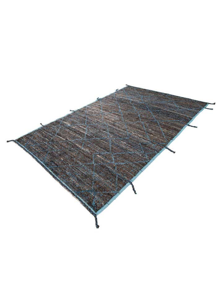 6' 2 x 9' 3 Hand Knotted Moroccan Wool Rug