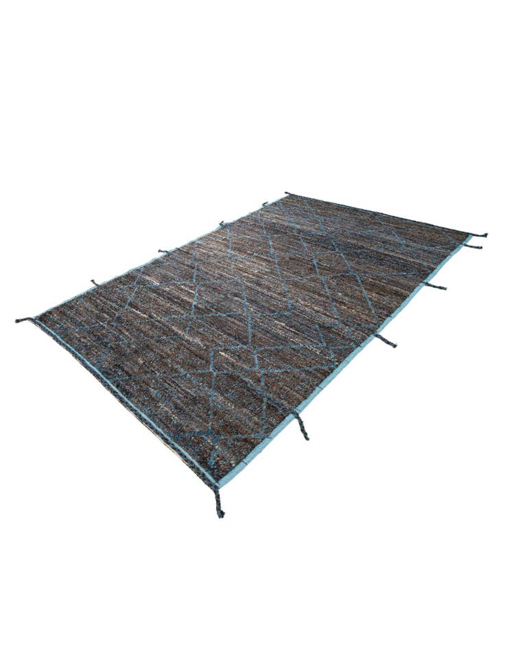 Detail image of 6' 2 x 9' 3 Hand Knotted Moroccan Wool Rug