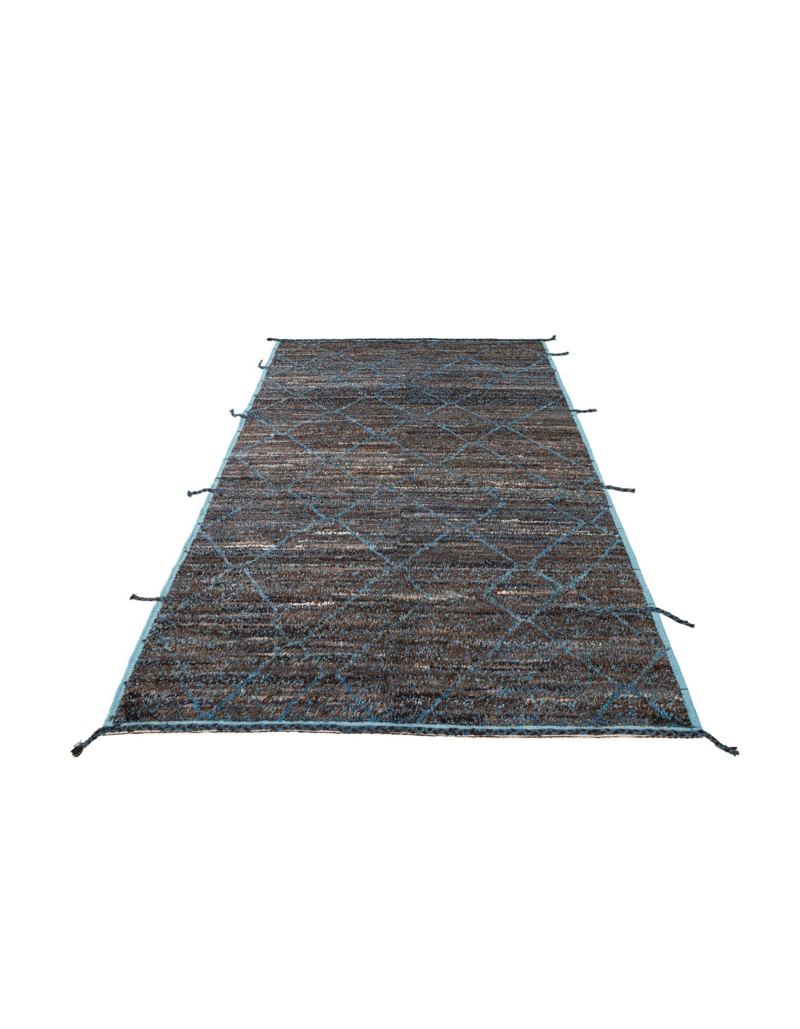 6' 2 x 9' 3 Hand Knotted Moroccan Wool Rug