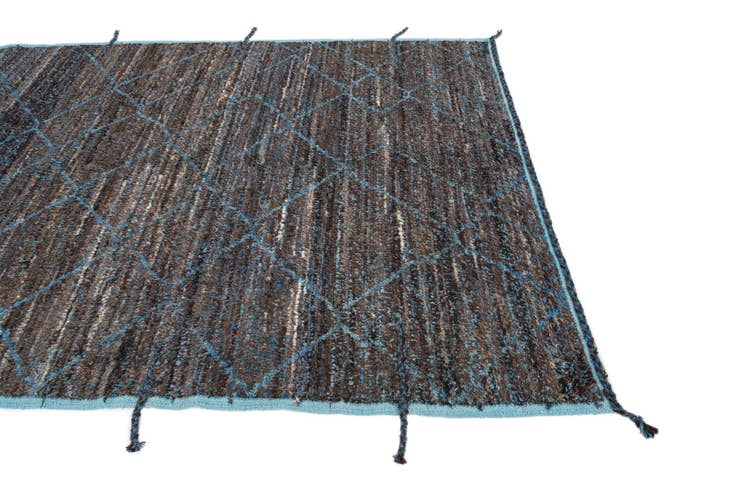 Detail image of 6' 2 x 9' 3 Hand Knotted Moroccan Wool Rug