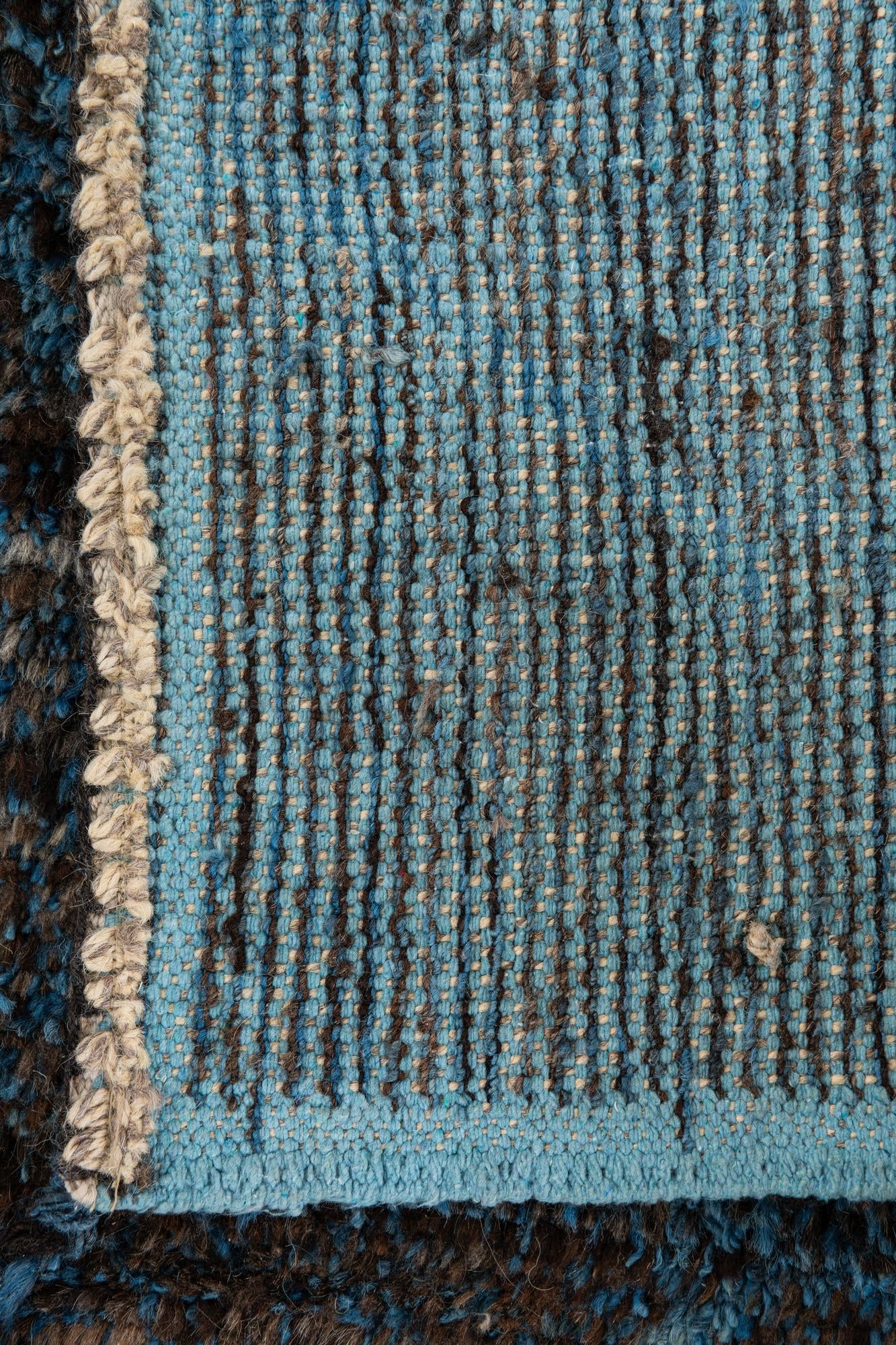 6' 2 x 9' 3 Hand Knotted Moroccan Wool Rug