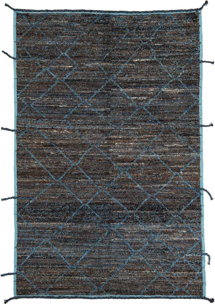 6' 2 x 9' 3 Hand Knotted Moroccan Wool Rug