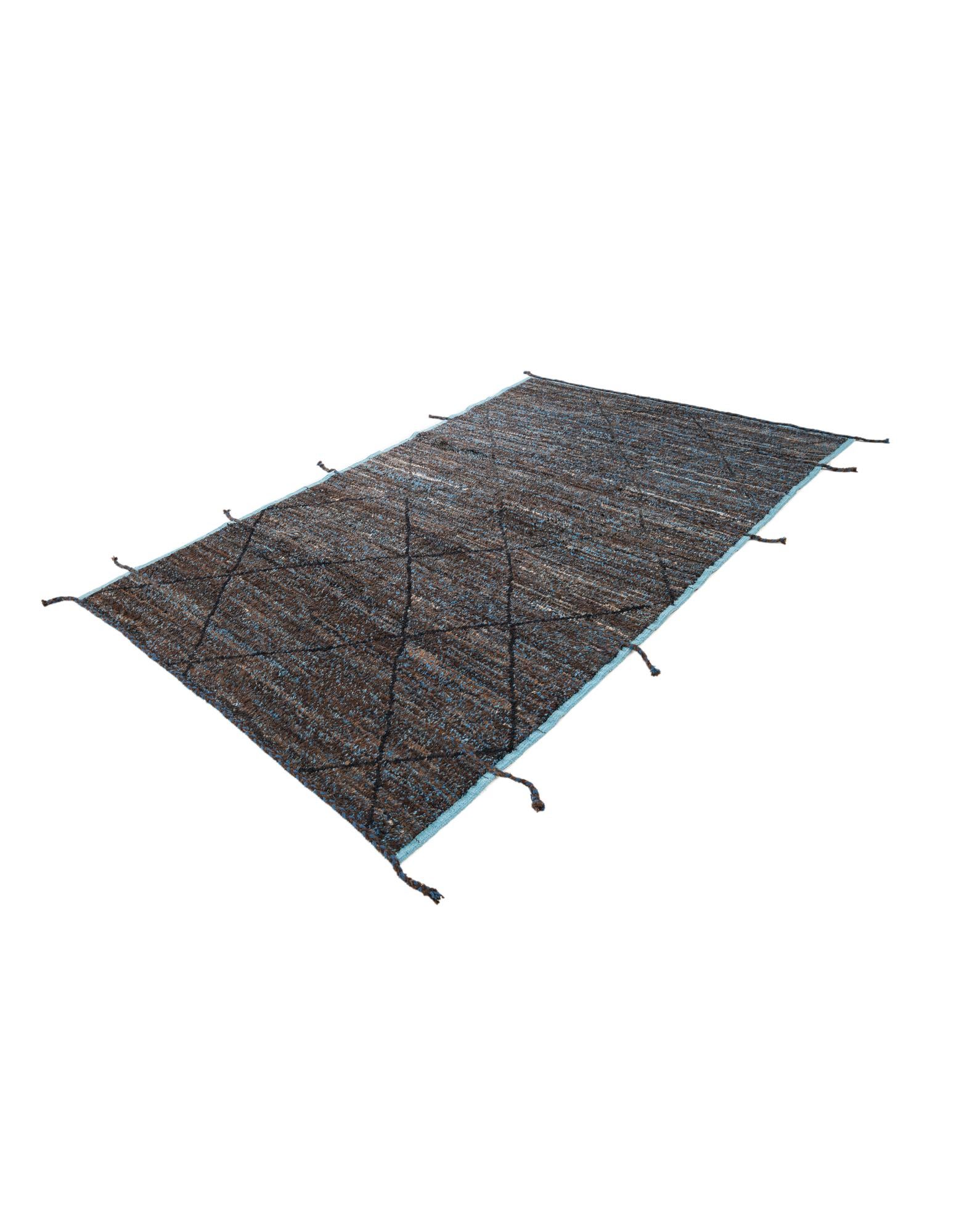 6' 1 x 9' 2 Hand Knotted Moroccan Wool Rug