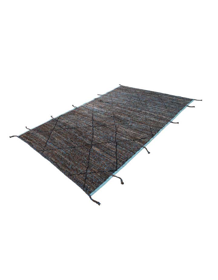 6' 1 x 9' 2 Hand Knotted Moroccan Wool Rug