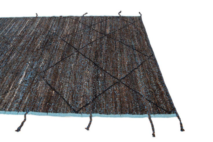 Detail image of 6' 1 x 9' 2 Hand Knotted Moroccan Wool Rug
