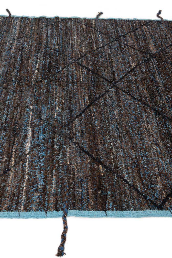 6' 1 x 9' 2 Hand Knotted Moroccan Wool Rug