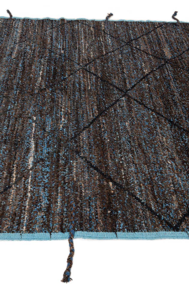 Detail image of 6' 1 x 9' 2 Hand Knotted Moroccan Wool Rug