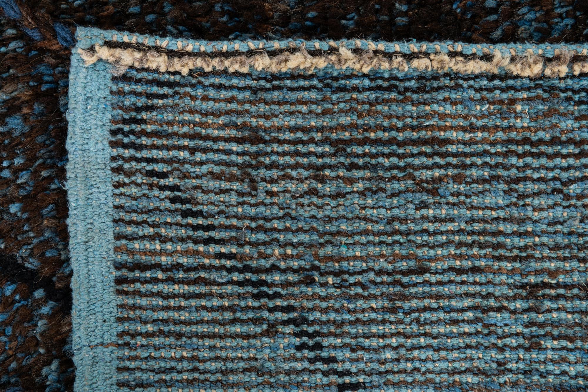 6' 1 x 9' 2 Hand Knotted Moroccan Wool Rug