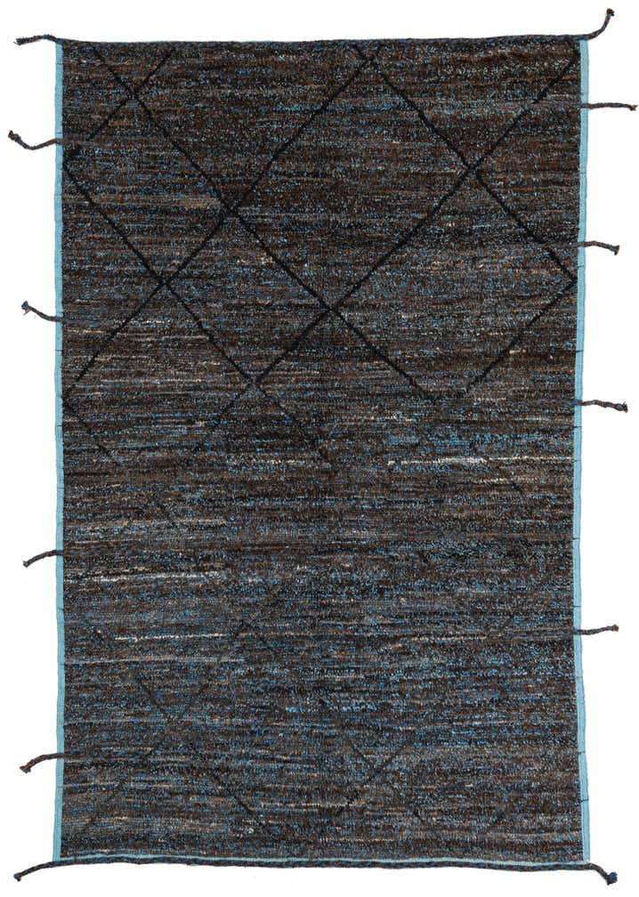 6' 1 x 9' 2 Hand Knotted Moroccan Wool Rug