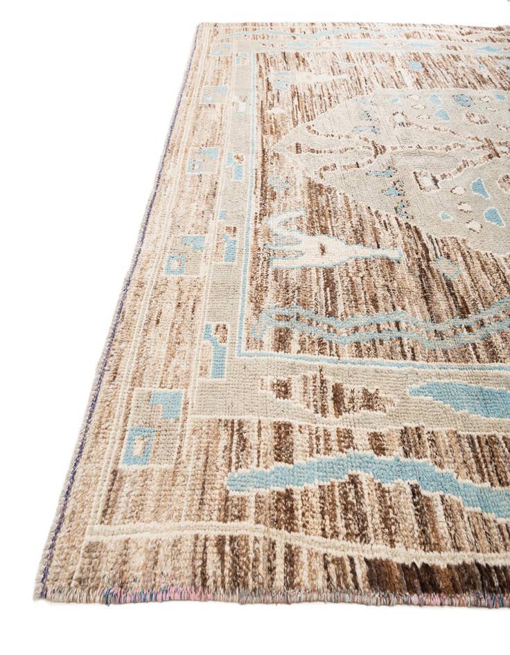 Detail image of 9' 5 x 11' 10  Hand Knotted Moroccan Wool Rug